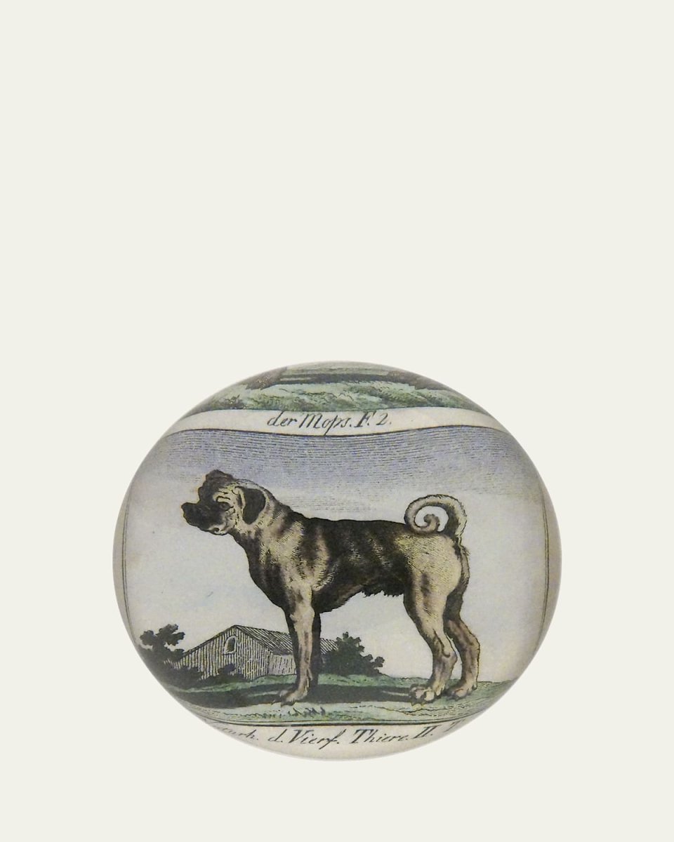 Pug Profile Dome Paperweight